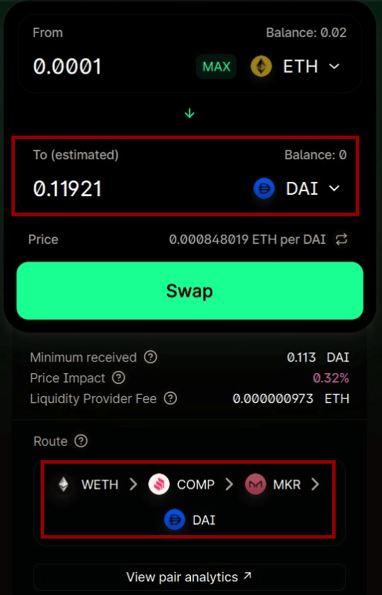 como utilizar uniswap para finanzas DeFi para comprar DAI