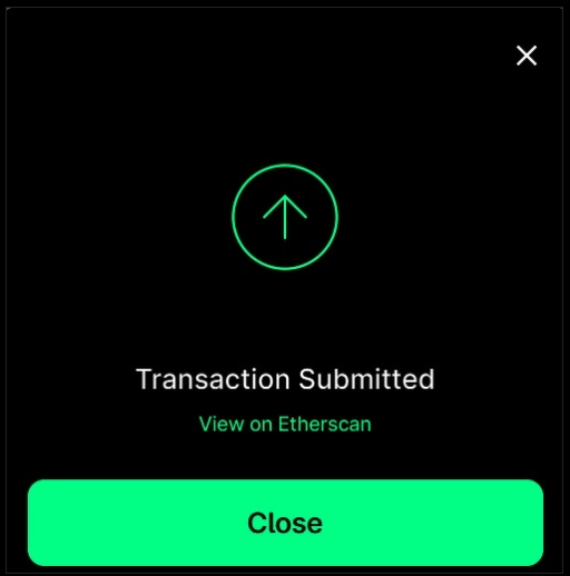 como utilizar uniswap para finanzas DeFi transacción aceptada