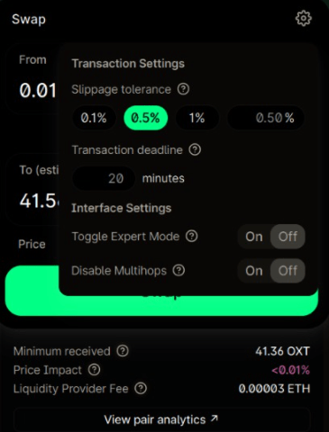 Uniswap swap para el intercambio de criptomonedas